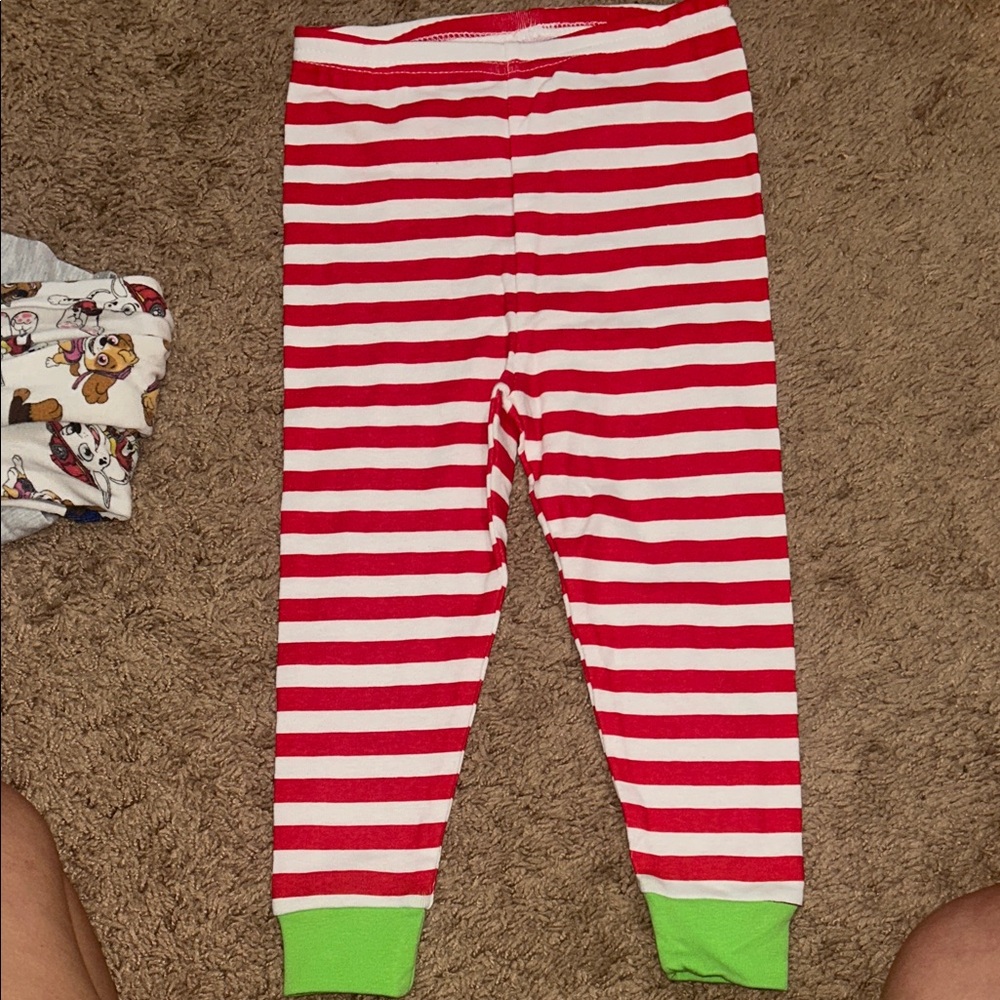 ♥️3 for $12! Gerber 24mo baby Christmas Red and Green Striped pants Bottoms